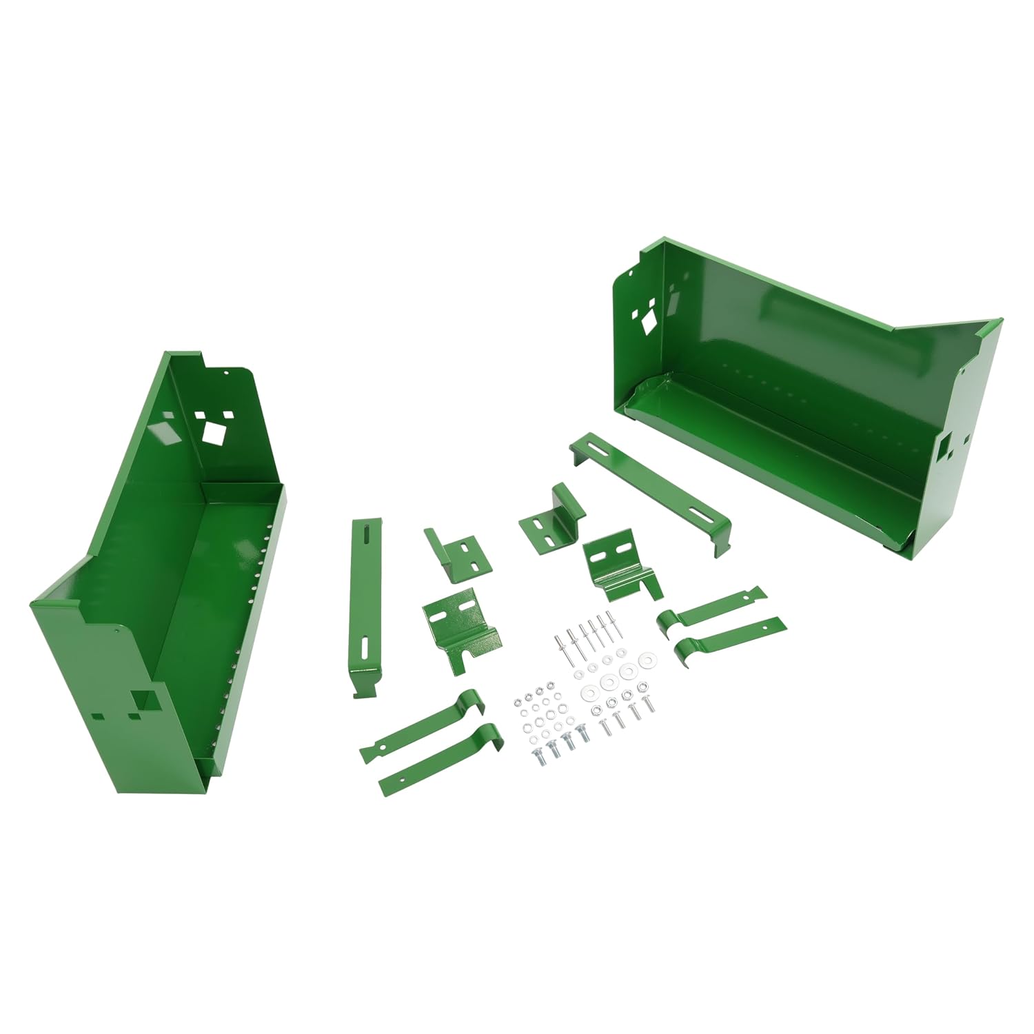 KUAFU Battery Box Right Hand & Left Hand w/Bracket Replacement for AR26618 AR26617 AR34189 AR40210 AR40673 AR40674 AR43141 Compatible with John Deere 2510 2520 3010 3020 4000 4010 4020 4320 4520 4620