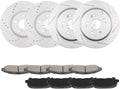 SCITOO Brake and Rotors Kits,4pcs Brake Rotors and 8pcs Ceramic Brake Pads fit for 2012-2015 for Honda Pilot