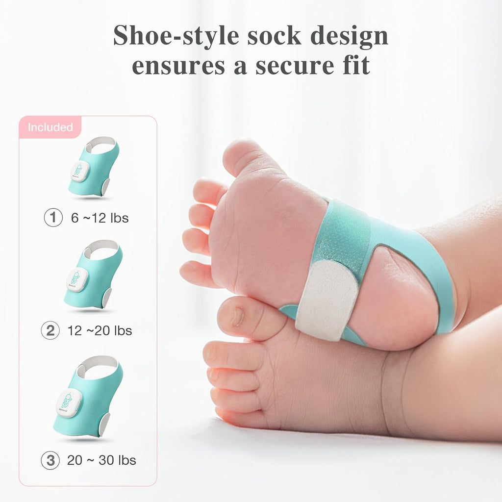 Sense-U Smart Baby Sock Monitor and 2.5K PTZ Camera, Tracks Heart Rate, Sleep Trends & Movement Anytime Anywhere, Video Monitor