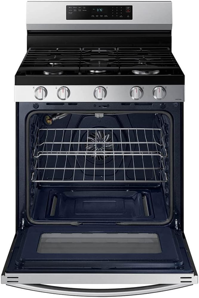 Samsung 6.0 Cu. Ft. Smart Freestanding Gas Range with No Pre-heat Air Fry & Convection, Stainless Steel, NX60A6511SS/AA