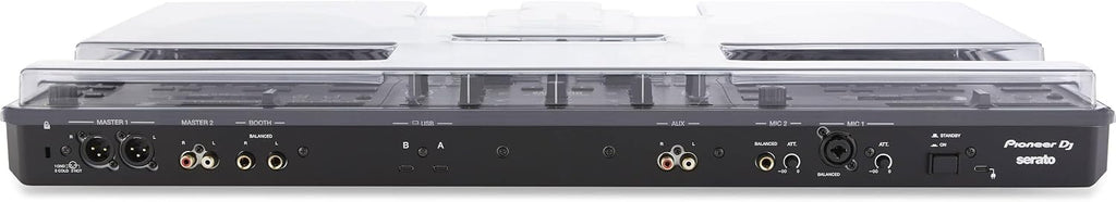 Pioneer DDJ-REV5 4-deck DJ Controller with Decksaver DS-PC-DDJREV5 Polycarbonate Cover, Cans50 Professional Headphones and LPT5000 Laptop Stand