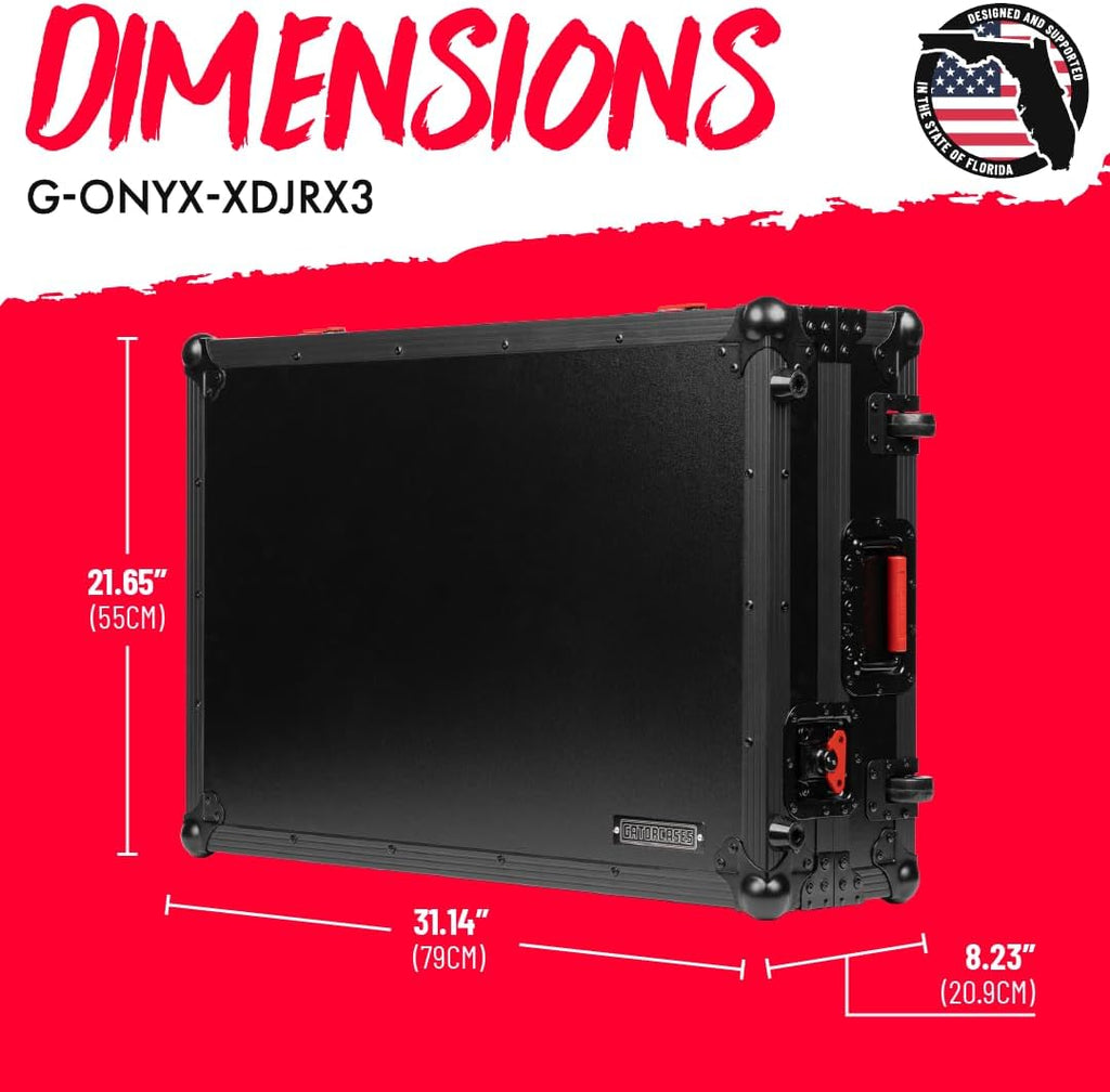 Gator Cases ONYX Series Flight Case for Pioneer DJ XDJ-RX3 with Reccessed Twist Latches and Rubber-Gripped Handles (G-ONYX-XDJRX3)