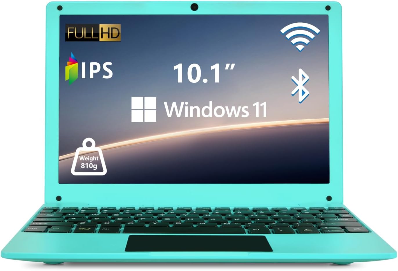 Portable Mini Education Laptop Computer with Celeron N4000 CPU 8GB RAM 256GB SSD HD IPS Screen, Laptop Computer for Learning, Office Work (Blue)