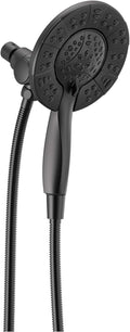 Delta 4-Setting In2ition 2-in-1 Dual Shower Head with HandHeld Spray, Matte Black Detachable Shower Head with Hose, Showerhead, 1.75 GPM Flow Rate, Matte Black 58499-BL
