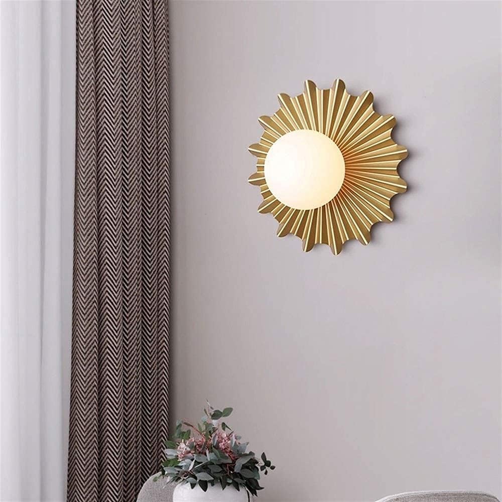 Wall Lamp Wrought Iron Wall Lights Sconce Glass Lampshade Indoor 1-Light Led Night Light Fixture Living Room Bathroom Wall Lantern Children's Bedroom Bedside Lighting