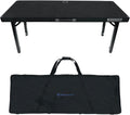 Rockville RTBL4 Adjustable Height DJ Table Folding Legs 20x60 Inch, Portable, Non-Slip Surface, Carry Bag Included, for Mobile DJs and Event Performers