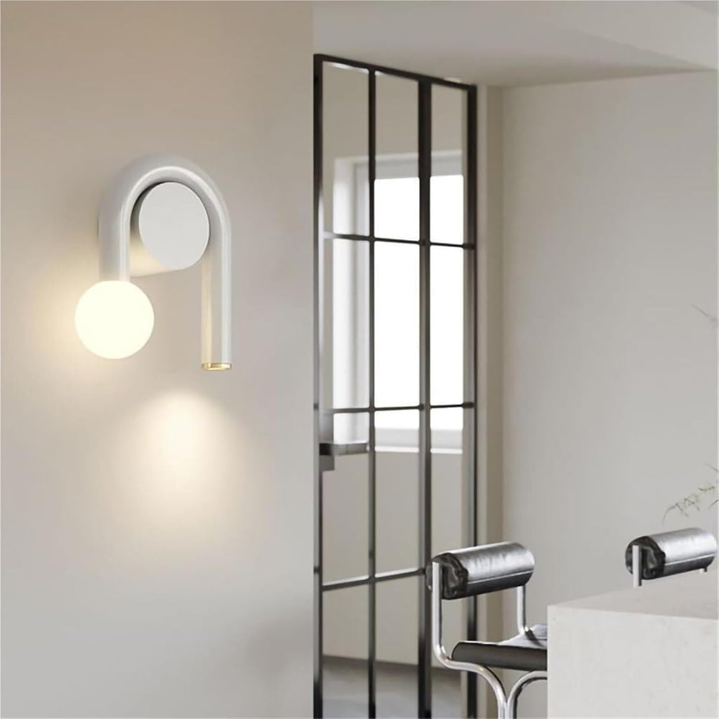 Wall Light Fixtures Wrought Iron LED Wall Sconce 12W Decorative Wall Lamp for Bedroom Living Room Corridor and Indoors(White)
