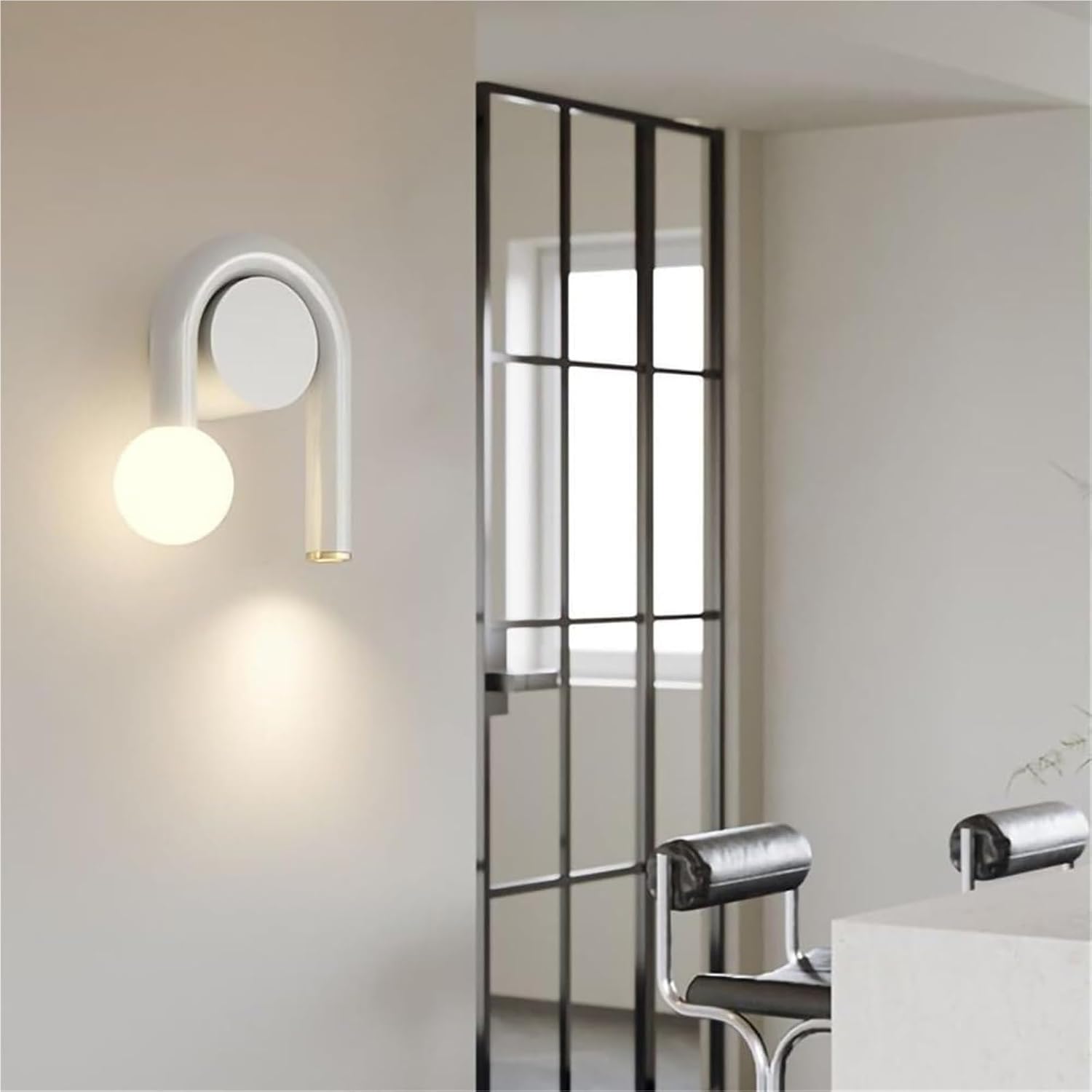 Wall Light Fixtures Wrought Iron LED Wall Sconce 12W Decorative Wall Lamp for Bedroom Living Room Corridor and Indoors(White)