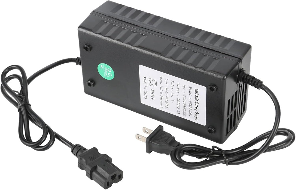 12V 20Ah AGM SLA Battery 6-DMF-20 6-DZF-20 6-DZM-20 – 6-Pack with 72V Charger, Battery Boxes, Cables & Port – Maintenance Free Sealed Lead Acid Battery for Scooter Go Kart ATV UTV Jet Ski Lawn Mower