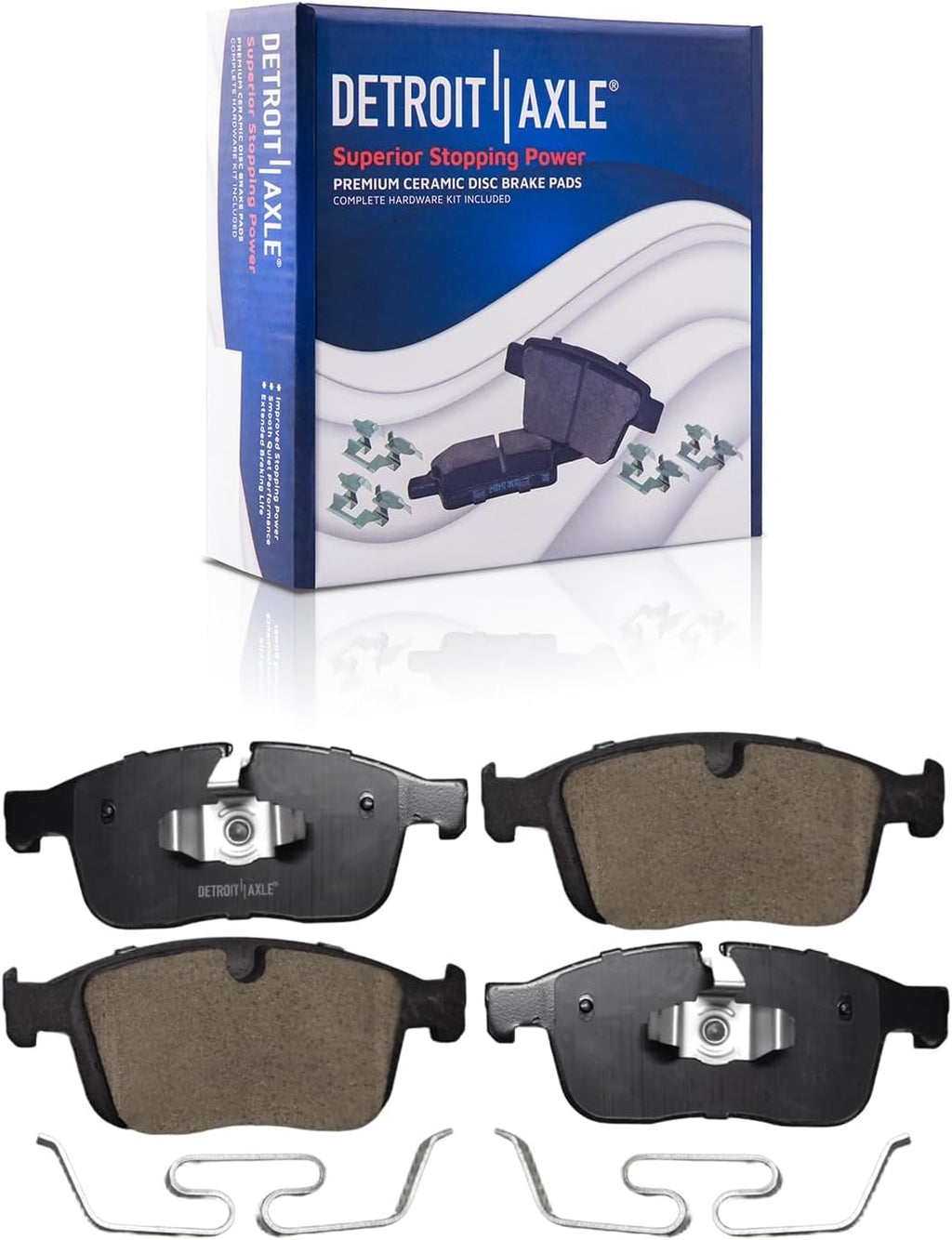 Detroit Axle - Brake Kit for 2016 2017 Volvo XC60 Disc Brake Rotors Ceramic Brakes Pads Replacement : 12.76' inch Front and 11.89' inch Rear Rotors
