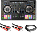 Reloop Mixon 8 Pro DJ Controller for Serato DJ with Essential Cables for Connecting to DJ Controllers and StreamEye Polishing Cloth