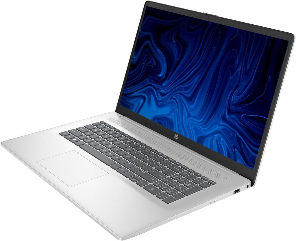 HP 17.3' Business Laptop Computer, Windows 11 Pro 17 Inch Laptop 32GB RAM 2TB SSD, Intel Core i3-N305 8-Core, Microsoft Office Lifetime Suite, Numeric Keypad, SageNova Earphones, Natural Silver