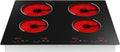 110V 3000W 23.4 Inch 4 Burners Electric Cooktop, 9 Heating Level Stove Sensor Touch Control Countertop Electric Hot Plate Drop-in Cooktop with Child Lock for Kitchens Snack Hotels.