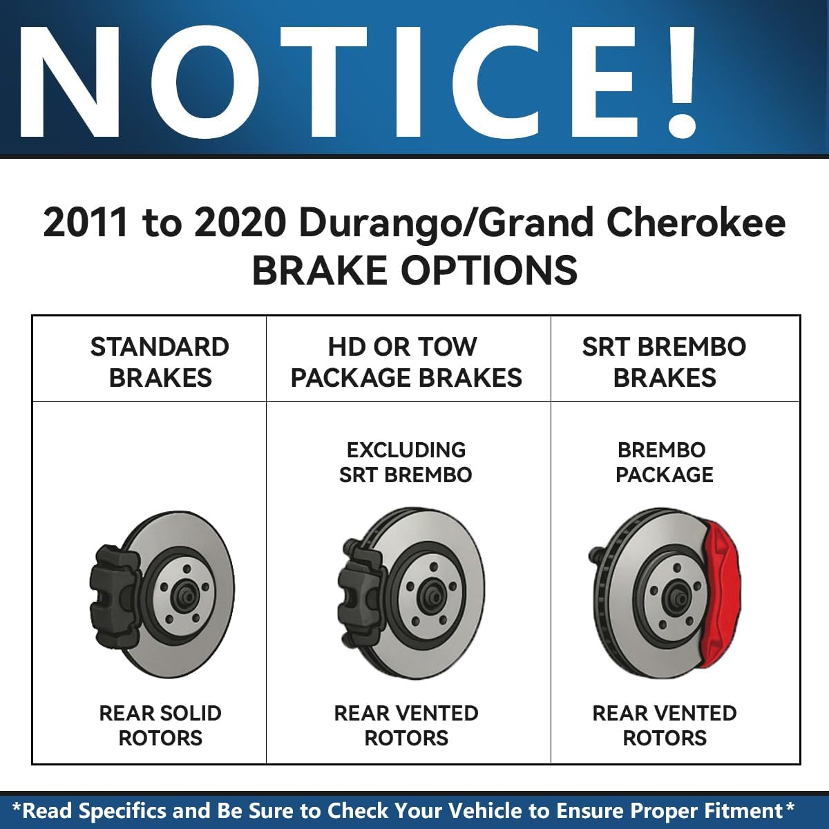 Detroit Axle - Front Brake Kit for Jeep 2015-2020 Grand Cherokee 2011-2020 Dodge Durango, Drilled Disc Brake Rotors Brake Pads Wheel Bearing Hubs Wheel Lug Nuts Replacement : 13.78'' inch Rotor