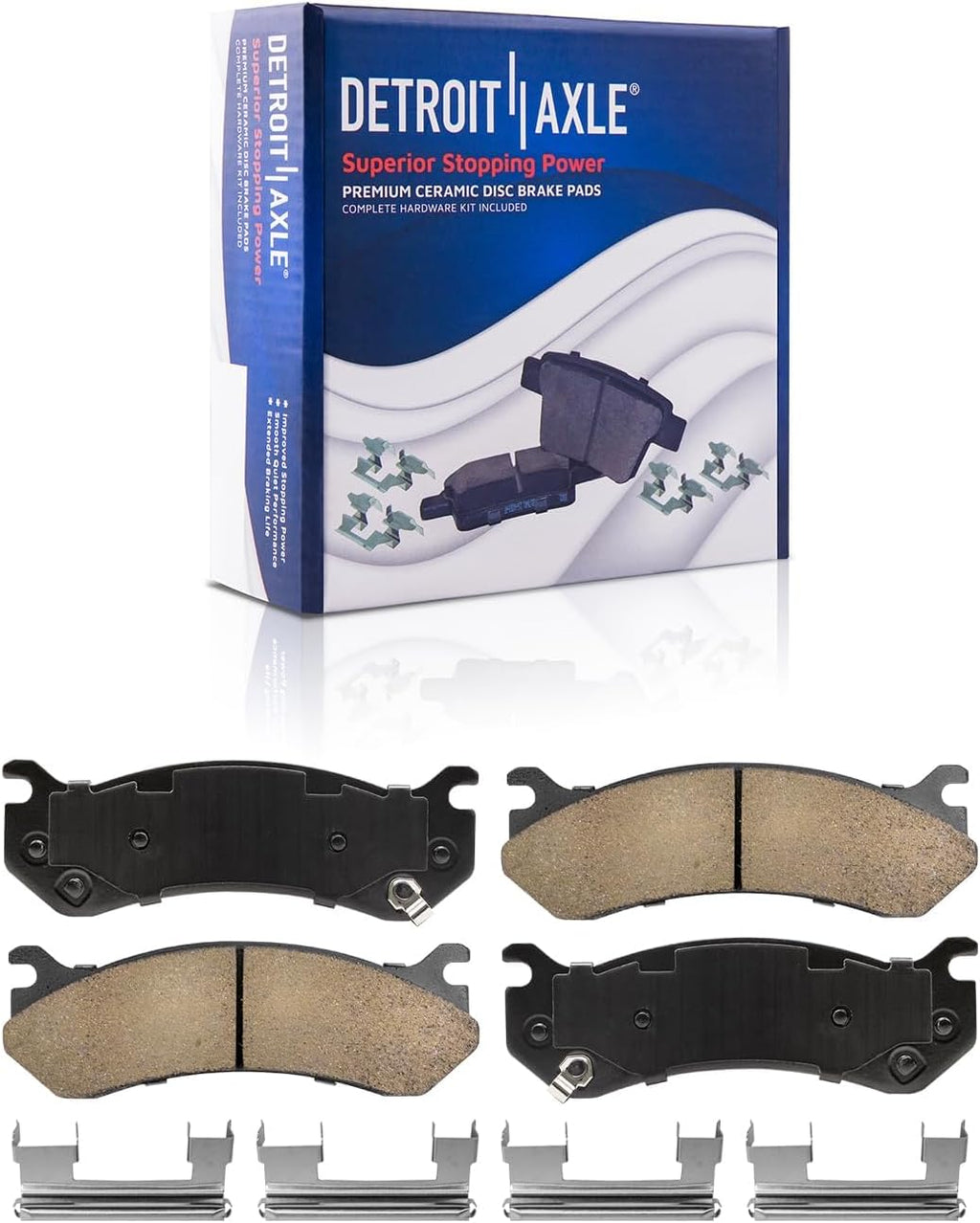 Detroit Axle - Brake Kit for Chevy GMC Silverado Sierra 1500 Yukon Tahoe Cadillac Escalade Drilled Slotted Brake Rotors Ceramic Brakes Pads Replacement : 12.00' inch Front and 12.99' inch Rear Rotors