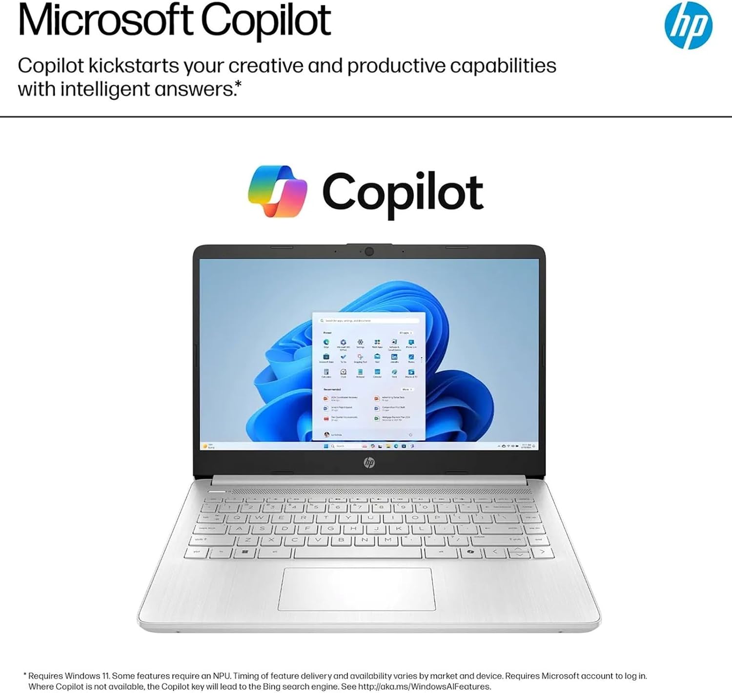 HP 2025 Student Business Laptop Computer - w/1 Year Office 365, 16GB RAM, 128GB UFS & 256GB SD Card, Ai Copilot Intel 4-Core Processor, HD Display, Windows 11 Pro(Silver)