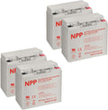 NPP 12V 18Ah Rechargeable AGM SLA Battery with Nut & Bolt Terminals (4Pcs) Maintenance-Free Backup Replacement for Power Wheels, Scooter, Solar, Champion Generator CP12180, 7000, 9000 Series