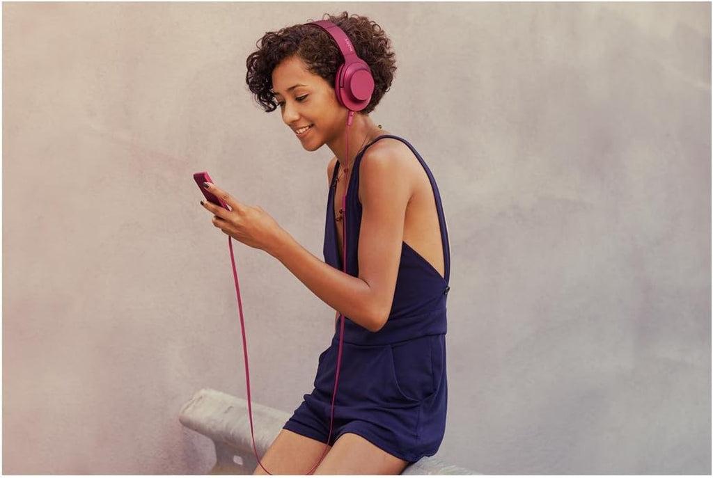 Sony h.ear on Premium Hi-Res Stereo Headphones (wired), Bordeaux Pink