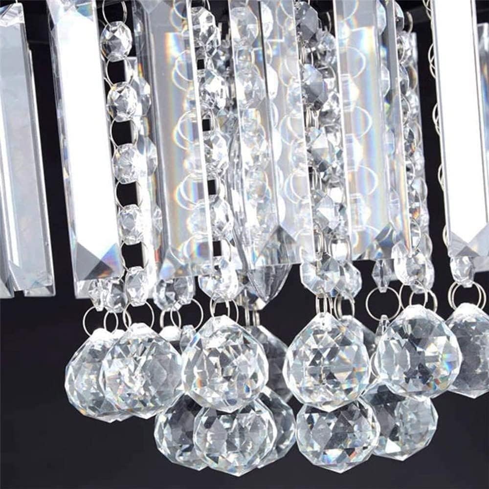 Chandelier, Black Wrought Iron Crystal Ceiling Lamp Bedroom Living Room Dining Room Ceiling Light Home Aisle Corridor Lighting Fixtures Entrance Hall Lights