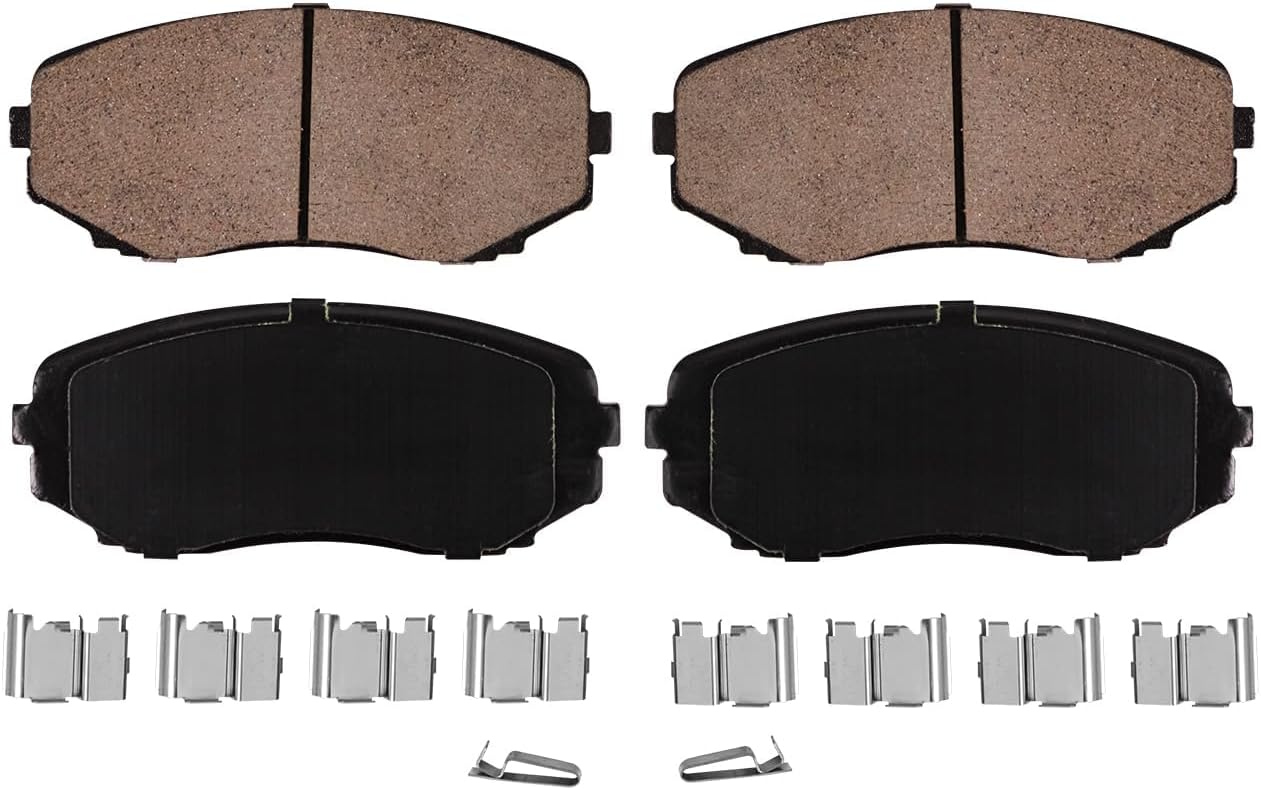 Detroit Axle - Front Brake Kit for 2007 2008 2009 Ford Edge Lincoln MKX, Drilled and Slotted Disc Brake Rotors Ceramic Brakes Pads Replacement : 11.65' inch Rotor