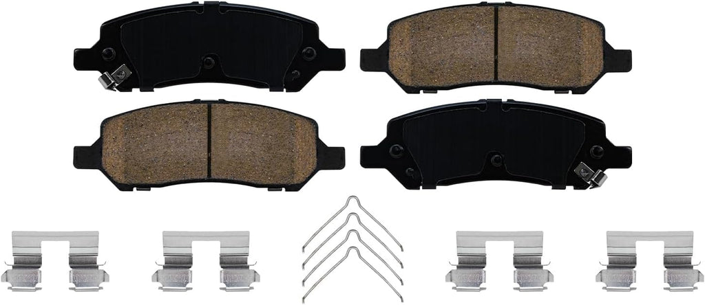 Detroit Axle - 10pc Brake Kit for 2013-2016 Dodge Dart, Disc Brake Rotors 2014 2015 Ceramic Brakes Pads with Hardware Assembly Replacement : 12.00' inch Front Rotor and 10.39' inch Rear Rotor