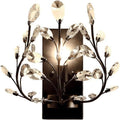 Creative Retro Crystal Wall Sconces Wrought Iron Crystal Branches Wall Light Wall Mounted Lighting Fixture for Dining Room Bathroom Bedroom Living Room Entryway