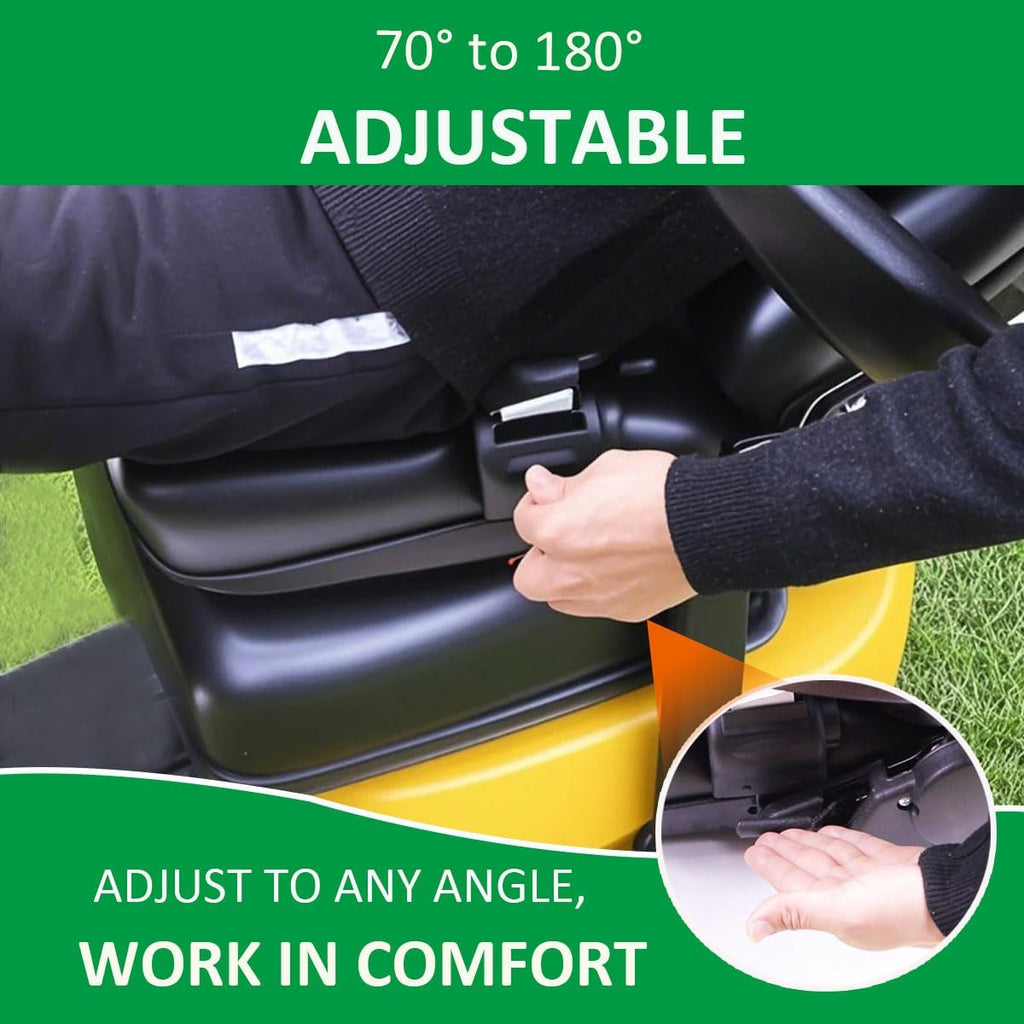 Tractor Seat,Universal Lawn Mower and Forklift Seat with Adjustable Back,Armrest,Slide Rail And Safety Belt,for Tractor,Mower,Excavator,Bucket,Dozer