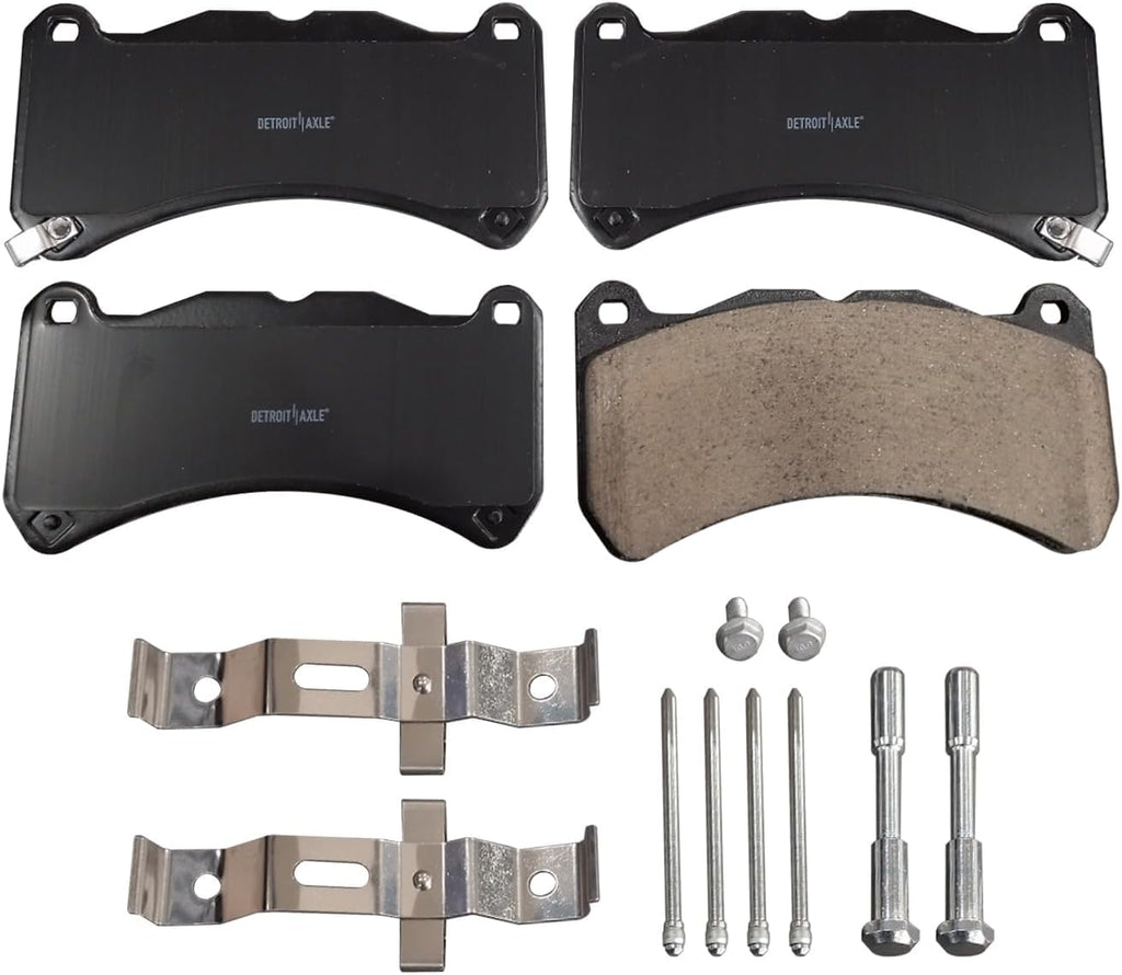Detroit Axle - Front Brake Kit for 2018-2021 Subaru WRX STI 13.39' inch Disc Brake Rotors Ceramic Brakes Pads with Hardware 2019 2020 Replacement