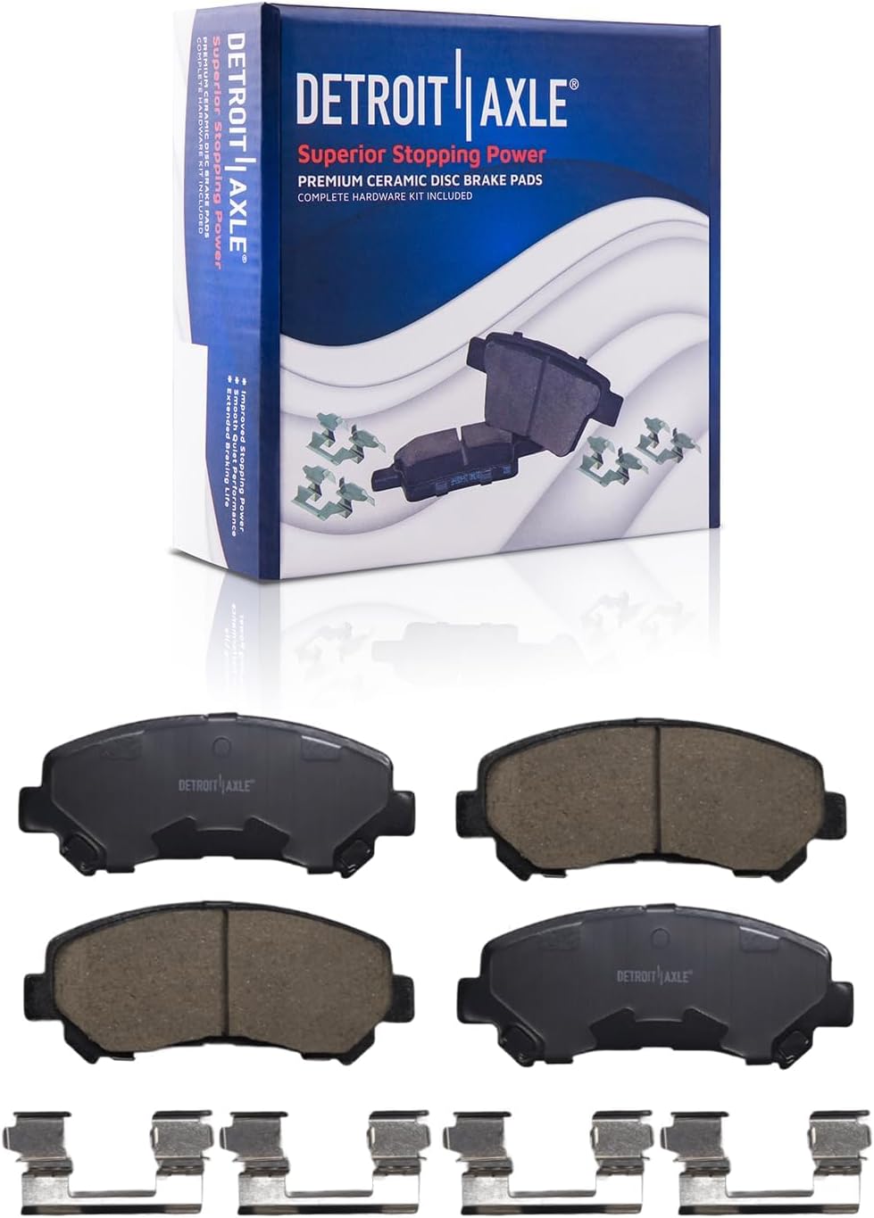 Detroit Axle - Brake Kit for 2008-2013 Nissan Rogue 2014-2015 Rogue Select Drilled & Slotted Brake Rotors and Ceramic Pads Front and Rear Replacement