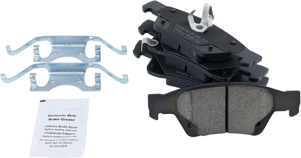 TRQ Front and Rear Performance Brake Pad & Rotor Kit, with Chemical Kit Ceramic Vented Premium G-Coated Compatible with 2012-2020 Dodge Durango Jeep Grand Cherokee