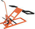 Lawn Mower Lift, 29 Inch Lawn Mower Lift Tool Adjustable Movable Lawn Mower Lift Solid Carbon Steel Lawnmower Lifting Machine for Riding Lawn Mower, Zero Turn Lawn Mowers (500lbs Hydraulic Orange)