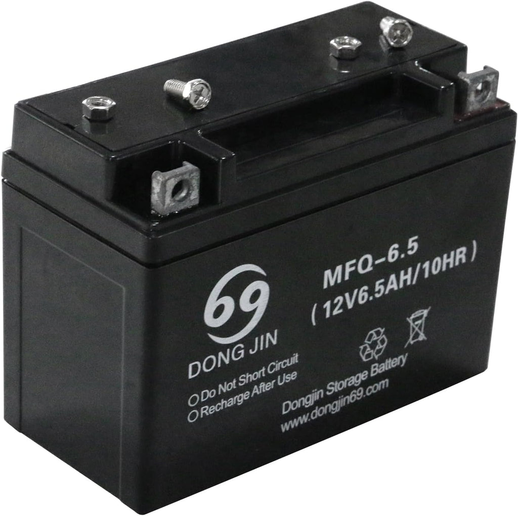 3 Pack MFQ-6.5 12V 6.5AH /10HR AGM Battery for Powersports ATV, Motorcycle, Moped Scooter, Lawn Mower,Go Kart, Golf Cart, Generator,Mini Bike,Quad Buggy Nut and Bolt