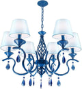Industrial Pendant Light American Style Minimalist Candle Chandelier European Style Vintage Crystal Pendant Light Wrought Iron Ceiling Lighting Fixture Lamp for Dining Room Bathroom Foyer Living Room