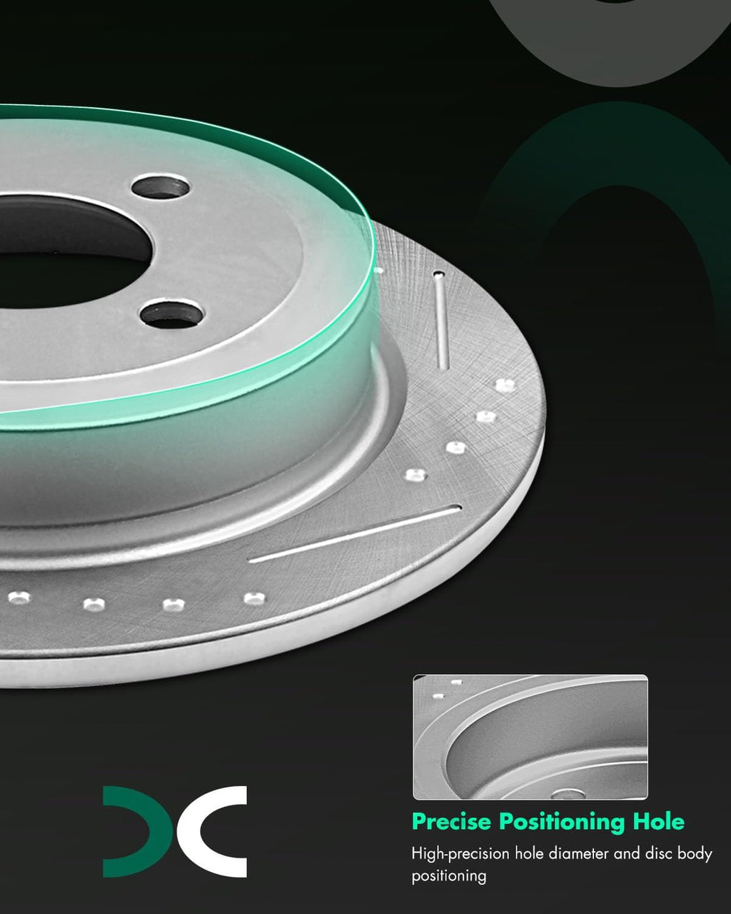 SCITOO Brake Kits 4pcs Brake Discs Rotors and 8pcs Ceramic Brake Pads Fit for 2002-2006 for Mini Cooper