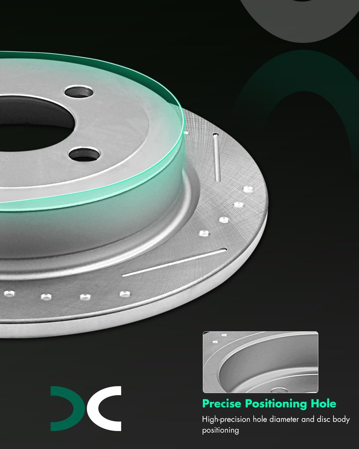 SCITOO Brake Kits 4pcs Brake Discs Rotors and 8pcs Ceramic Brake Pads Fit for 2002-2006 for Mini Cooper