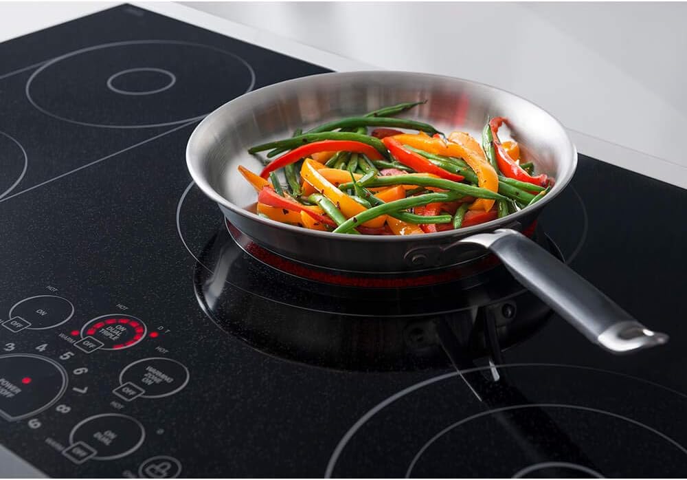 LG Studio 30 in. Radiant Electric Cooktop in Stainless Steel with 5 Burner Elements and SmoothTouch Controls LSCE305ST