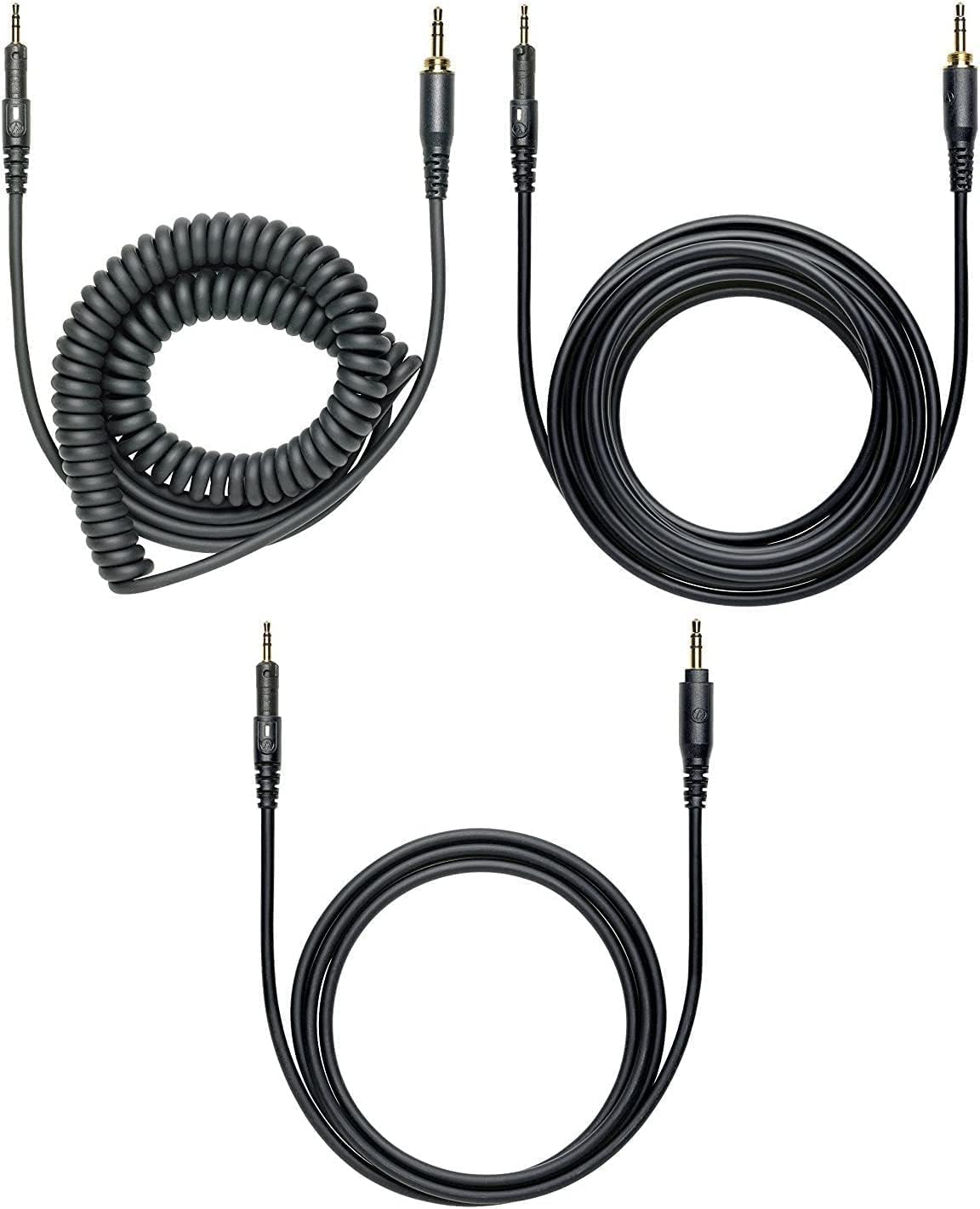 Audio Technica ATH-M50X Professional Studio Monitor Headphones Black Bundle with Pig hog 25ft Extension Cable & Liquid Polishing Cloth with Detachable Cable