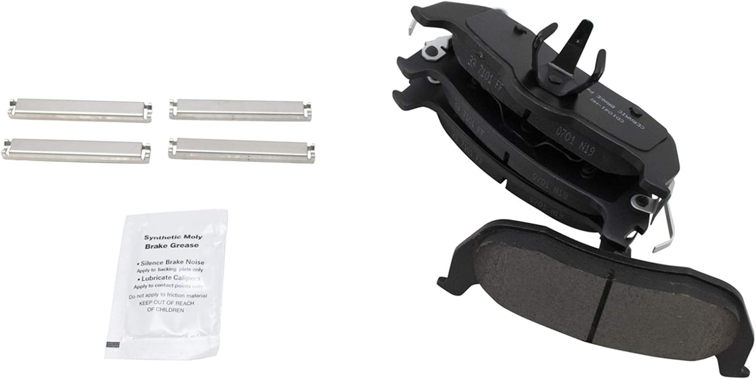 TRQ Front and Rear Brake Pad & Rotor Kit Ceramic Compatible with 2006-2010 Jeep Commander 2005-2010 Grand Cherokee