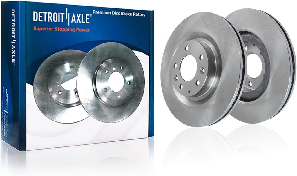 Detroit Axle - 10pc Brake Kit for 2019-2024 Mazda CX-5, Disc Brake Rotors Ceramic Brakes Pads with Hardware 2020 2021 2022 2023 Replacement : 12.60' inch Front and 11.93' inch Rear Rotor