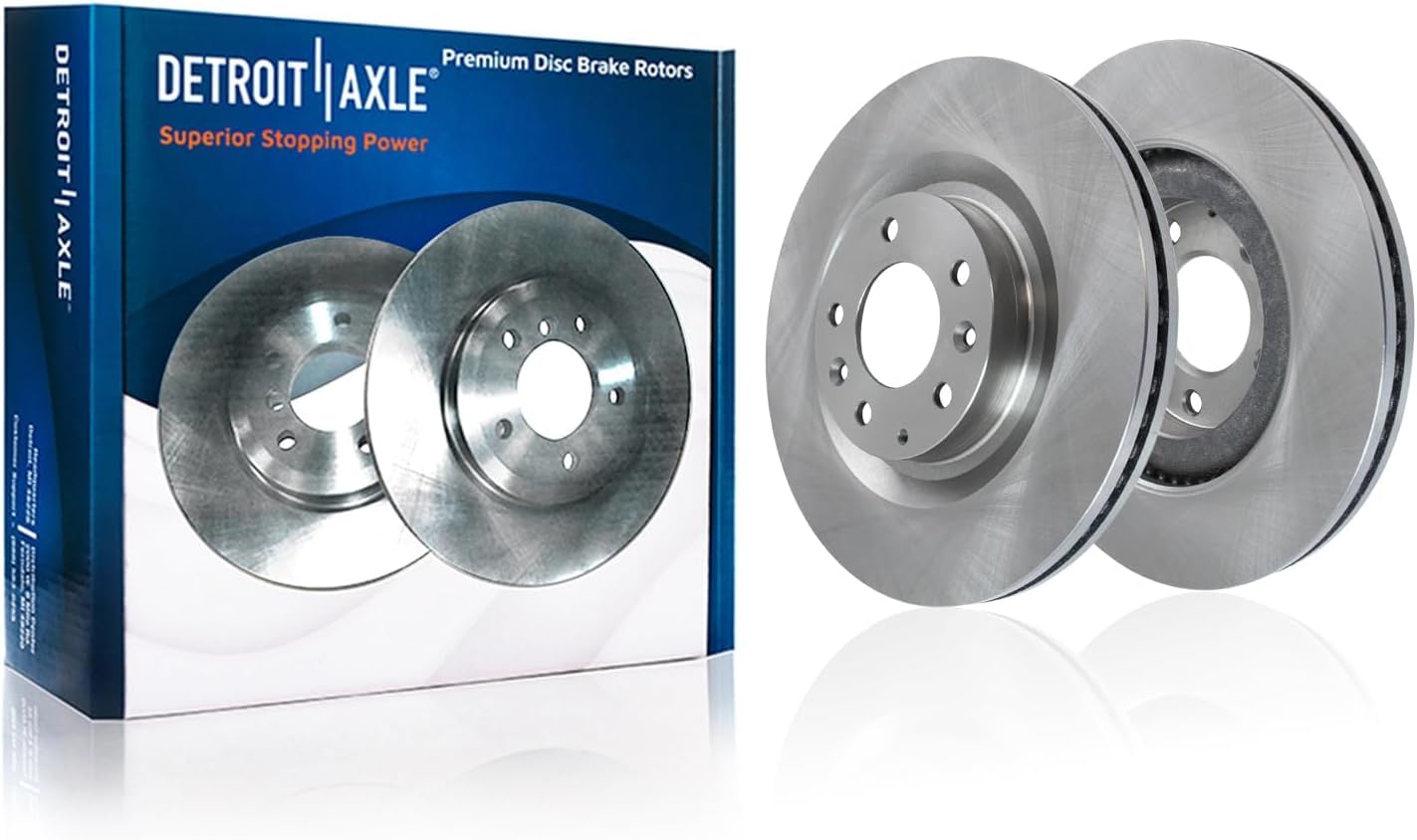 Detroit Axle - 10pc Brake Kit for 2019-2024 Mazda CX-5, Disc Brake Rotors Ceramic Brakes Pads with Hardware 2020 2021 2022 2023 Replacement : 12.60' inch Front and 11.93' inch Rear Rotor