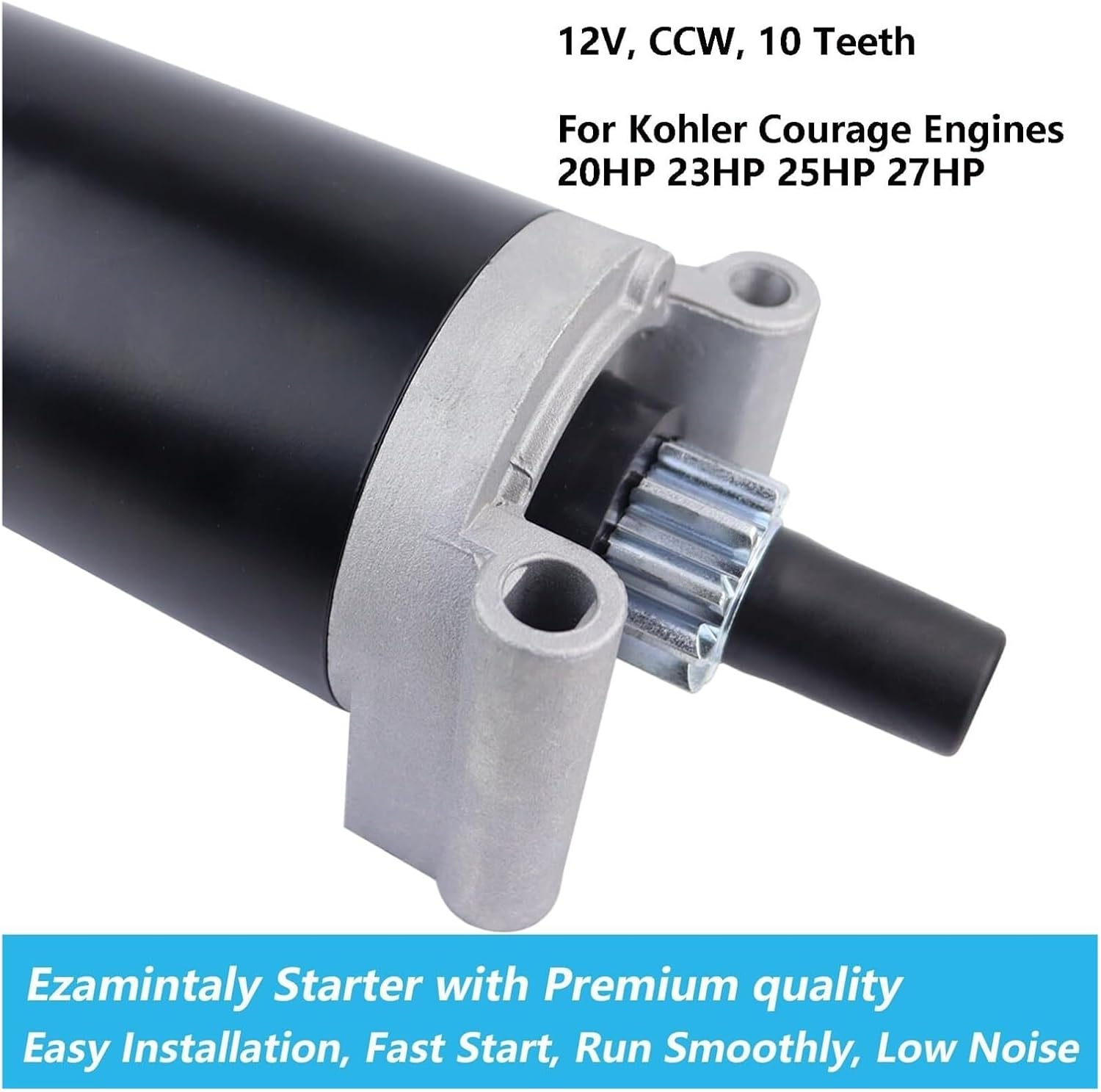 Starter Motor Compatible with Kohler Courage Engines 20HP 23HP 25HP 27HP Compatible with Cub Cadet 1045 1046 1050 Toro Holland Lawn Mowers, 3209801