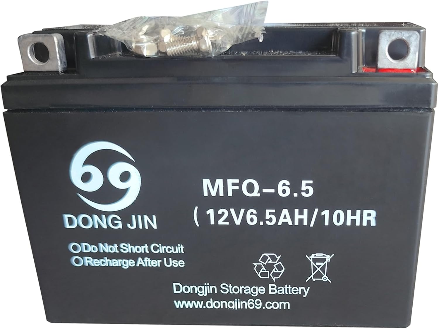 High Performance MFQ-6.5 12V AGM Motorcycle Rechargeable Battery 6.5AH 10HR Sealed Lead Acid Replacement Battery for Dirt Pit Bike ATV Scooter Lawn Mower Go Kart Four-Wheeler Buggy Mobility Moped (4)