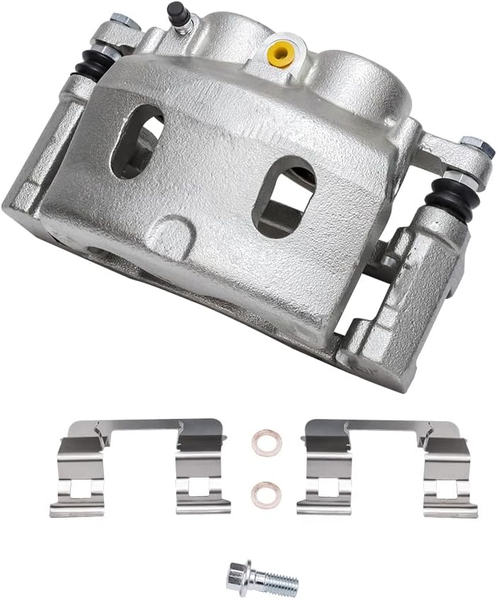 Detroit Axle - Front Brake Kit for Silverado Suburban Sierra Yukon XL 1500 Chevy Tahoe GMC Cadillac Escalade, Drilled & Slotted Disc Brake Rotors Brake Caliper Replacement : 12.99'' inch Rotor