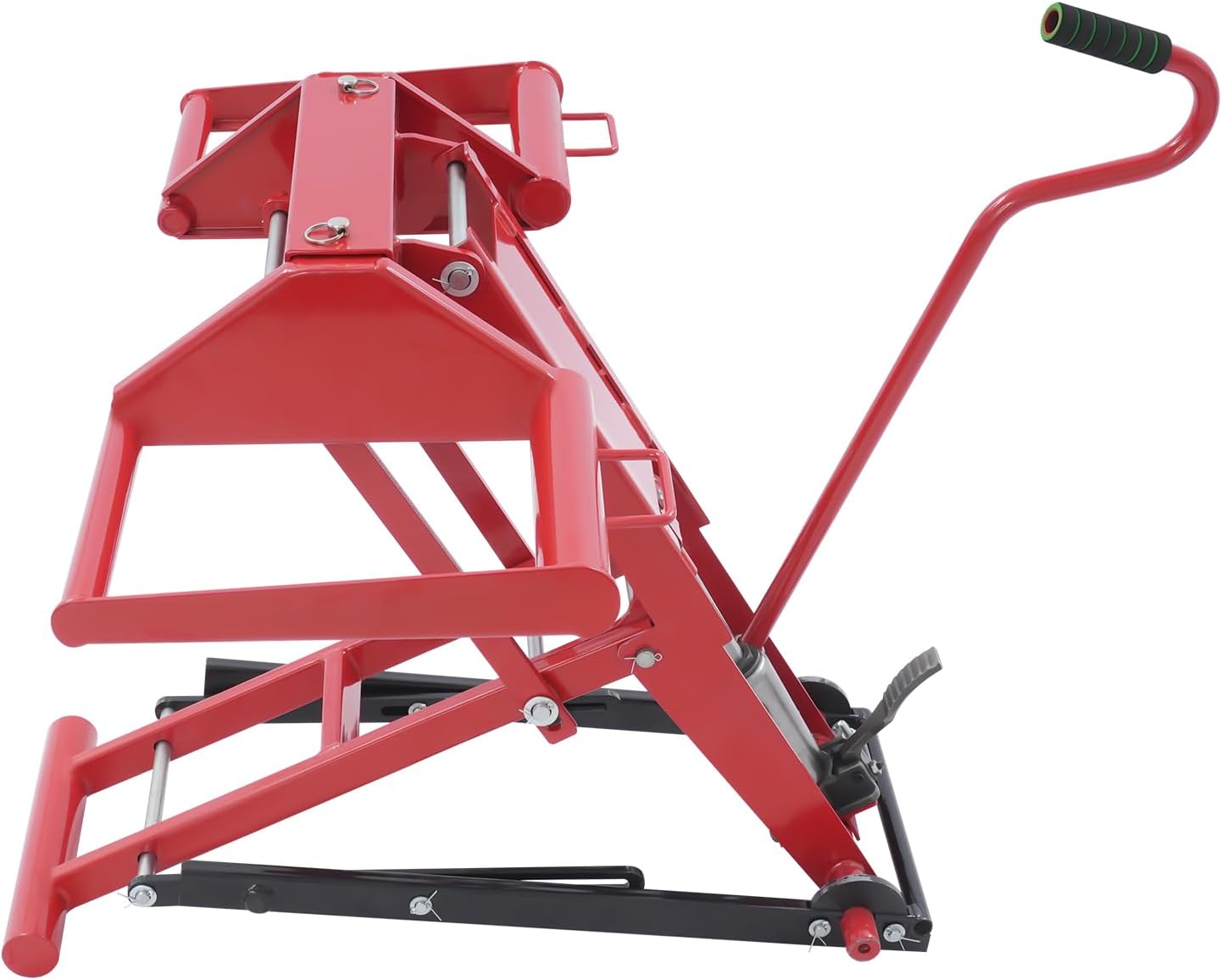 Lawn Mower Lift, 29 Inch Lawn Mower Lift Tool Adjustable Movable Lawn Mower Lift Solid Carbon Steel Lawnmower Lifting Machine for Riding Lawn Mower, Zero Turn Lawn Mowers (350lbs Hydraulic)
