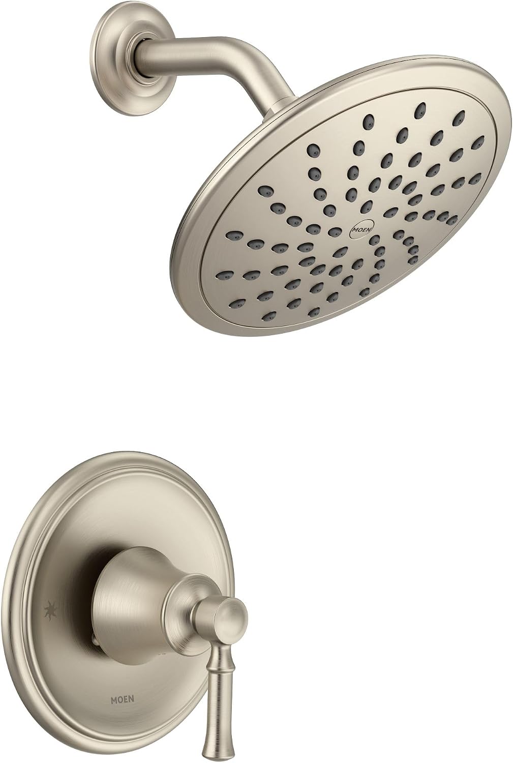 Moen T2282EPBN Dartmoor Shower Only System with Rainshower Showerhead without Valve, Brushed Nickel