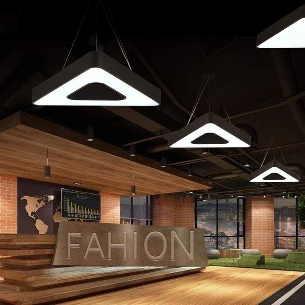 KISAD Chandelier Light Creative Triangle Acrylic Chandelier Nordic Minimalist Studio Pendant Light Modern Wrought Iron Hanging Lamp Fixtures Hanging Ceiling Lamp(Warm Light -3000k,Black(60cm))