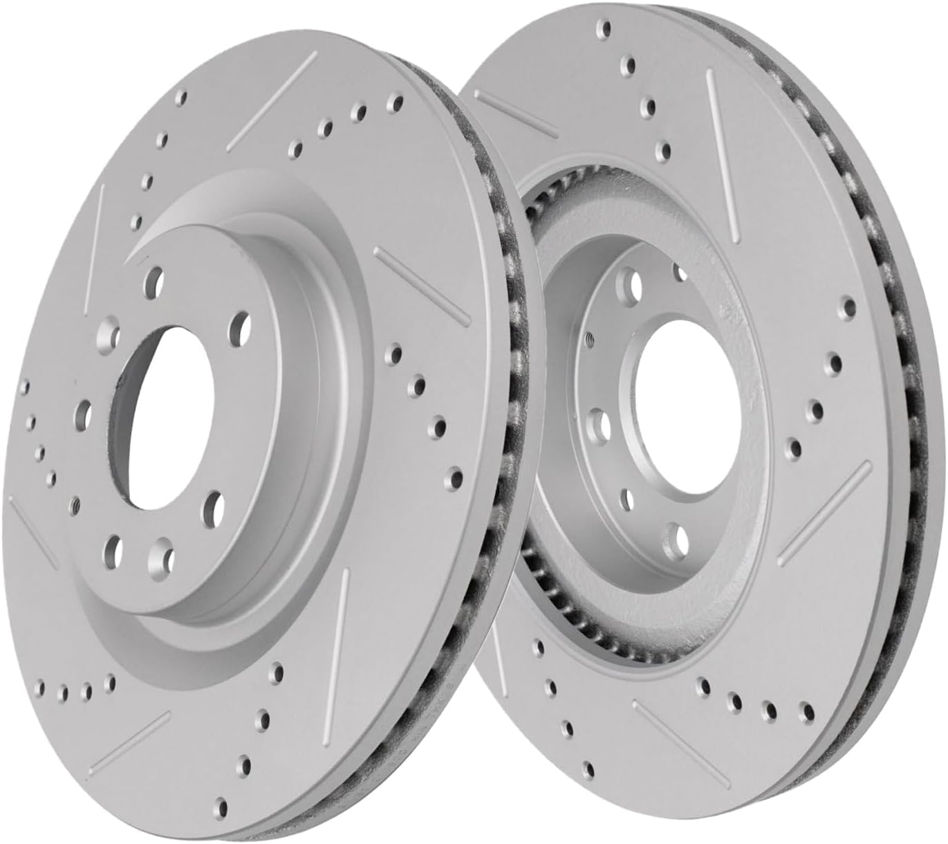 Detroit Axle - Brake Kit for 2019-2024 Mazda CX-5, Drilled and Slotted Disc Brake Rotors Ceramic Brake Pads with Hardware Replacement: 12.60' inch Front and 11.93' inch Rear Rotor
