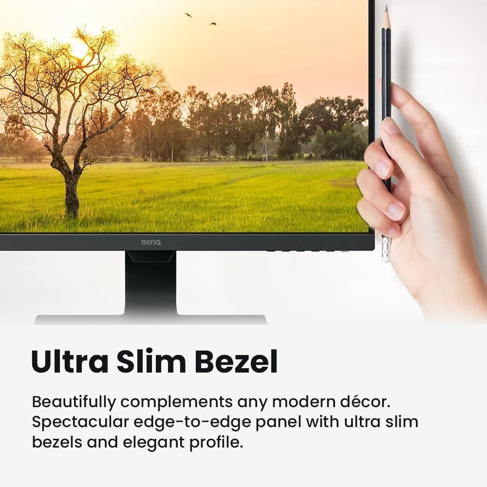 BenQ GW2780 Computer Monitor 27' FHD 1920x1080p | IPS | Eye-Care Tech | Low Blue Light | Anti-Glare | Adaptive Brightness | Tilt Screen | Built-in Speakers | DisplayPort | HDMI | VGA