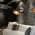 Wall Lamps & Sconces Industrial Wall Sconces, Wrought Iron Wooden Loft Cafe Bar Wall Lamps, Aesthetic Room Decor Wall Mounted Light, Black Vintage E27 Lighting Fixtures for Hallway Stair