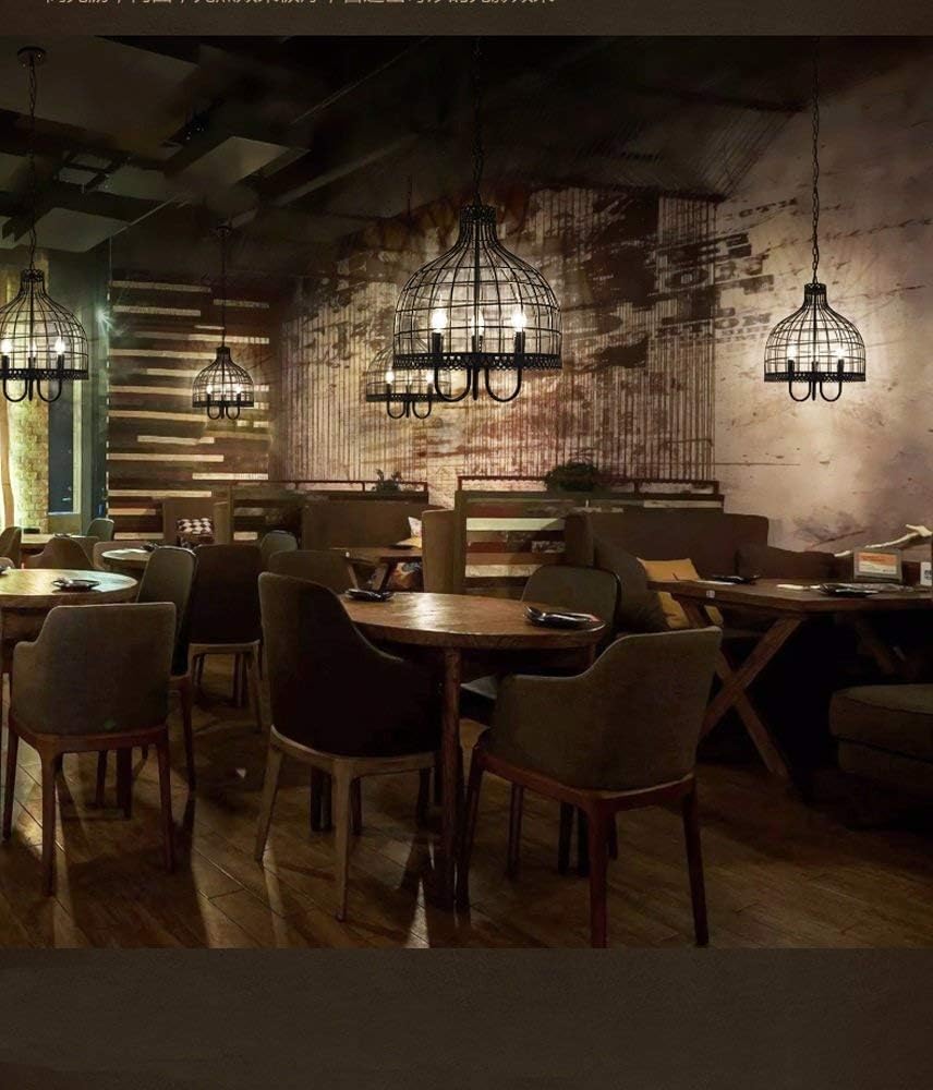 Modern Retro Industrial Wrought Iron LED Candle Black Ceiling Lamp Bedroom Living Room Bar Cafe Restaurant Dining Table,Chandelier LED Ceiling Light